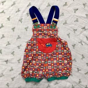 Vintage Gymboree Cars and Vehicles Overall Romper
